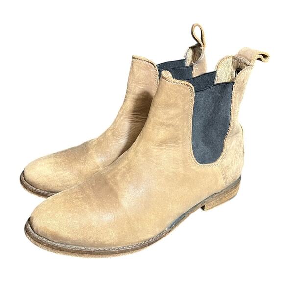 Free People x Farylrobin Mountain Peak‎ Leather Chelsea Boot Janice Tan Black 8 - Picture 1 of 8